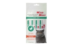 Miau Miau Creamy Snacks Cat kachní 15 g (4 pack)