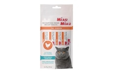 Miau Miau Creamy Snacks Cat kuřecí 15 g (4 pack)