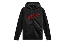mikina AGELESS ZIP HOODIE 3, ALPINESTARS (černá/červená, vel. L)