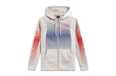 mikina ARISING HOODIE, ALPINESTARS (bílá offwhite/modrá/červená, vel. XL)