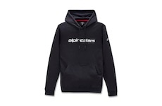 mikina LINEAR HOODIE, ALPINESTARS (černá/bílá, vel. M)
