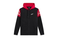 mikina VELOCITY HOODIE, ALPINESTARS (černá/červená, vel. S)