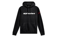 mikina WORDMARK HOODIE 3, ALPINESTARS (černá/bílá/červená, vel. 2XL)