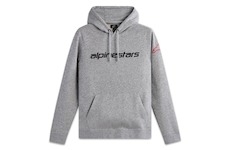 mikina WORDMARK HOODIE 3, ALPINESTARS (šedá/červená/černá, vel. S)