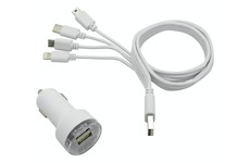 Nabíječka telefonu 12V 2,1A (Iphone, miniUSB, microUSB, USB-C)