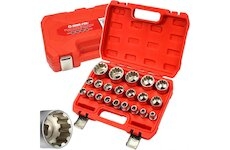 Nástrčné hlavice 1/2", 8-36mm, 12hran, sada 21ks MAR-POL