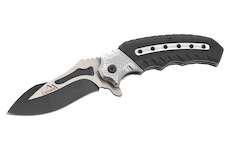 Nůž zavírací COBRA 20cm s pojistkou stříbrná-černá