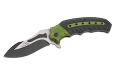 Nůž zavírací COBRA 20cm s pojistkou zelená-černá