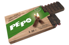 PE-PO dřevěný podpalovač 2v1 20 podpalů