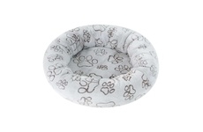 Pelíšek Amélie de Luxe 60 cm šedý s tlapkami