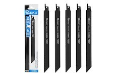 Pilové plátky do ocasky na kov 225 mm, 14 TPI, bimetal, sada 5 ks - GEKO