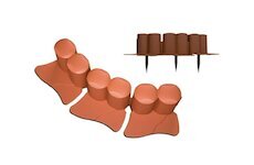 Plastový obrubník - palisáda 3,02m, 100mm PALISADE (různé barvy)