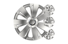 Poklice na kola 4ks sada Energy stříbrná 14