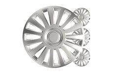 Poklice na kola 4ks sada Luxury stříbrná 13