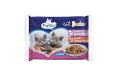 Prevital kočka Junior jehně, krůta, losos a pstruh, kapsa 100 g (4 pack) 
