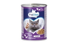 PreVital kočka s krůtím a jehněčím v želé, kousky 415 g