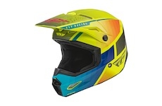 přilba KINETIC DRIFT, FLY RACING - USA (modrá/hi-vis/šedá , vel. 2XL)