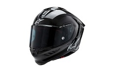 přilba SUPERTECH R-10 SOLID, ALPINESTARS (lesklý karbon/matný karbon, vel. S)