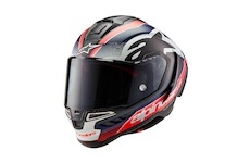 přilba SUPERTECH R-10 TEAM, ALPINESTARS (matný karbon/červená fluo/modrá/bílá, vel. XL)