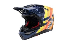 přilba SUPERTECH S-M10 edice TROY LEE DESIGNS, ALPINESTARS (modrá perleť/oranžová fluo/žlutá/červená, vel. M)