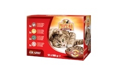 PROPESKO Cat hovězí, kuřecí, jehněčí a zvěřina, kapsa 100 g (12 pack)