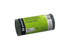 Pytle na odpad HDPE 60l, 50ks/role, 63x74cm, černé