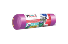 Pytle na odpad viGo! LDPE 120l, 10ks, 25my, 70x100cm, zatahovací, fialové
