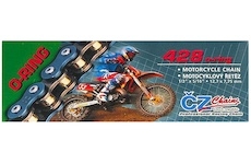 řetěz 428OR, ČZ (barva černá, 60 článků vč. rozpojovací spojky CLIP)