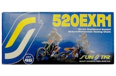 řetěz 520EXR1, SUNSTAR (x-kroužek, barva zlatá, 118 článků)