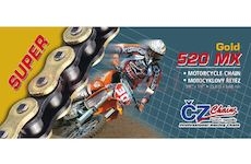 řetěz 520MX, ČZ - ČR (barva zlatá, 108 článků vč. rozpojovací spojky CLIP)