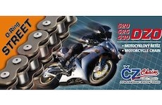 řetěz 525DZO, ČZ (barva černá, 118 článků vč. nýtovací spojky RIVET)