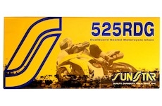 řetěz 525RDG, SUNSTAR (x-kroužek, barva černá, 100 článků)