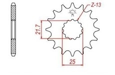 řetězové kolečko pro sekundární řetězy typu 520, JT - Anglie (14 zubů)