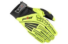 rukavice PIONEER, PILOT (žlutá fluo/černá/červená, vel. S)