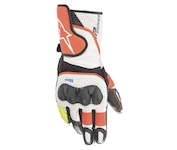 rukavice SP-2, ALPINESTARS (bílá/červená fluo/černá, vel. M)