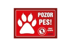 Samolepka pozor pes TLAPKA