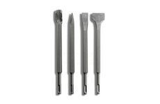 Sekáče SDS PLUS, sada 4ks, 250mm, plochý 20mm, plochý 40mm, špičatý, drážkovací, MAR-POL