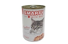SMARTY Cat Hovězí chunks, konzerva 410 g