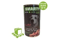 SMARTY Dog Zvěřina chunks, konzerva 1240 g (paleta 672 ks) SLEVA 10 %