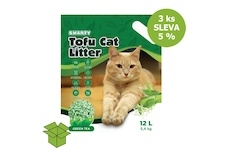 Smarty Tofu Cat Litter Green Tea podestýlka 12 l (3 ks) SLEVA 5 %