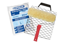 Souprava: plyš žlutozelený 240mm držadlo 6mm; mříž+folie 4x5m hobby