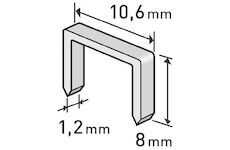 Spony, balení 1000ks, 8mm, 10,6x0,52x1,2mm EXTOL PREMIUM