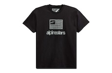 triko FLAG TEE, ALPINESTARS (černá/bílá, vel. M)