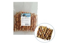 Tyčinka buvolí bílá kroucená obalená kuřecím masem JUKO Snacks 12,5 cm (25 ks)