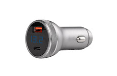 USB nabíječka s voltmetrem 38W PCH PRO-06 USB+USB-C 12/24V AMiO-02932