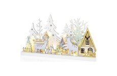 Vánoční dekorace zimní les 33 cm 15 LED RXL 466 – RETLUX