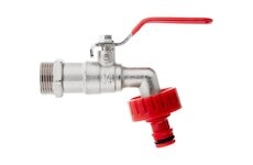 Ventil zahradní, vstup 3/4", výstup 1" + konektor pro rychlospojku - GEKO