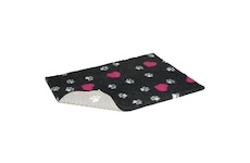Vetbed protiskluz / Drybed grafitová srdce a packy, role 10 x 1,5 m, vlas 30 mm