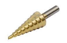 Vrták stupňovitý, 4-20/2mm, 9 otvorů, stopka 8mm, délka 74mm, TiN, EXTOL CRAFT