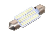 Žárovka 27 SMD LED 12V suf. SV8.5 38mm bílá